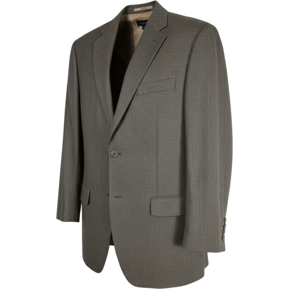 Lauren Ralph Lauren Men's 40R Plaid Wool/Silk Sport Coat Blazer Brown Vintage